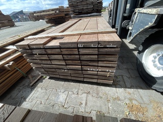 Ca. 95x Guyana Ipé hardhouten planken, 21x145mm, lengte 185cm